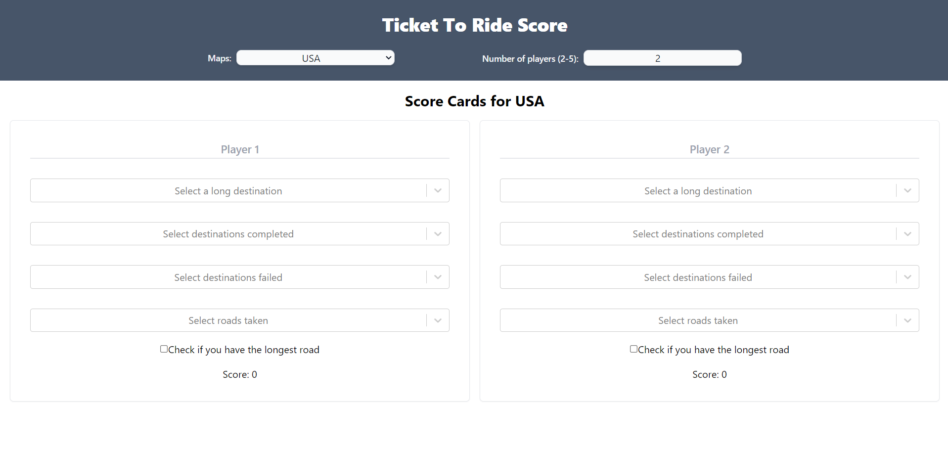 Ticket To Ride React